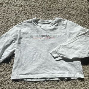 graphic white long sleeve tee